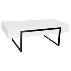 Couchtisch in Metall, Holzwerkstoff 120/60/42 cm