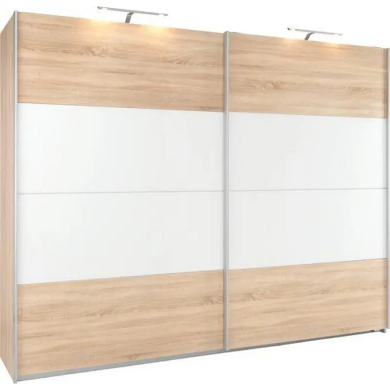 Schwebet&uuml;renschrank in Wei&szlig;, Sonoma Eiche
