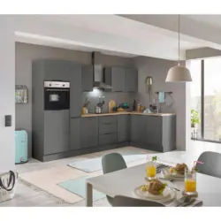 Eckk&uuml;che 300/165 cm in Graphitfarben