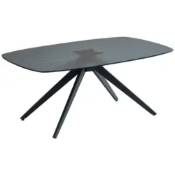 Couchtisch in Metall, Glas 110/70/44 cm