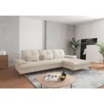 XXXLutz Lauterach - Ihr M&ouml;belhaus bei Bregenz Ecksofa in Flachgewebe Creme 279/185 cm