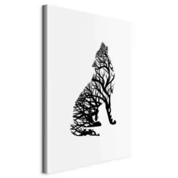 Leinwandbild Abstraktes, Tiere, B&auml;ume 40/60/1.2 cm