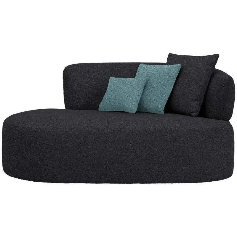 R&eacute;camiere in Pl&uuml;sch Anthrazit, Petrol