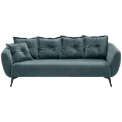 3-Sitzer-Sofa in Mikrofaser Blau