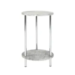 Beistelltisch in Metall, Holzwerkstoff 30/30/50 cm