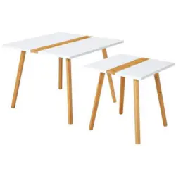 Satztisch in Holz 60/40/60/40/45/40 cm