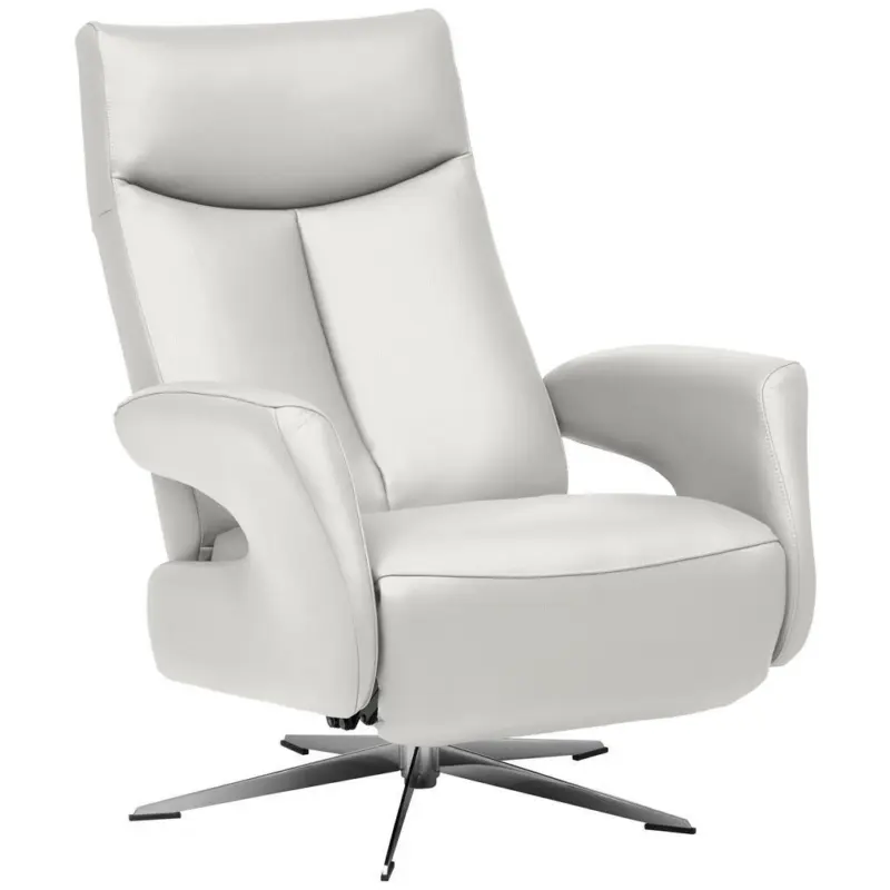 Relaxsessel in Leder Wei&szlig;