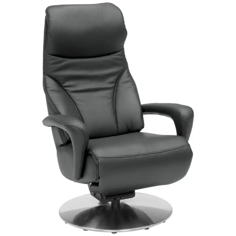 Relaxsessel in Leder Anthrazit