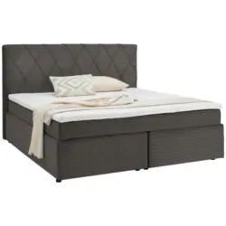 Boxspringbett 160/200 cm in Taupe