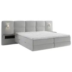 Boxspringbett 140/200 cm in Greige
