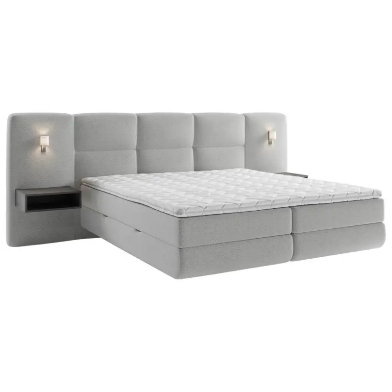 Boxspringbett 140/200 cm in Greige