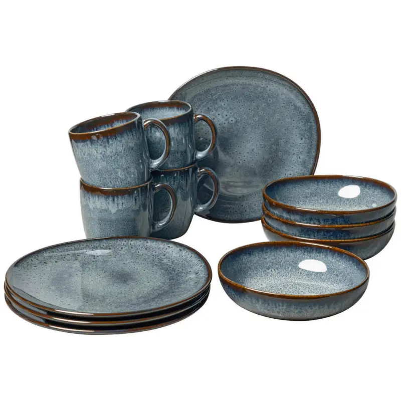 Fr&uuml;hst&uuml;cksservice Lave Gris 12-teilig