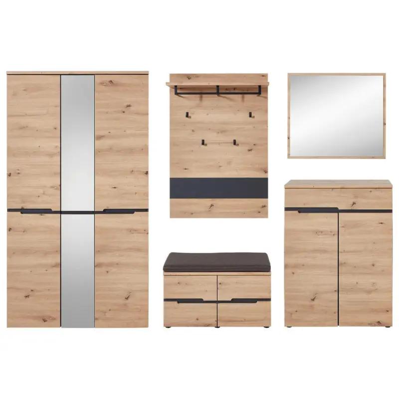 Garderobe 6-teilig in 295/192/38 cm