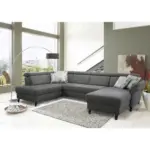 XXXLutz Lauterach - Ihr M&ouml;belhaus bei Bregenz Wohnlandschaft in Mikrofaser Anthrazit