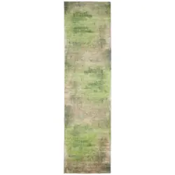 Orientteppich 80/300 cm Sky Dancer Gr&uuml;n Gr&uuml;n