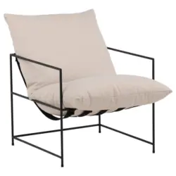 Sessel in Leinenoptik Wei&szlig;