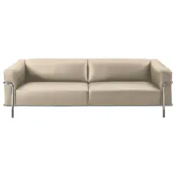 3-Sitzer-Sofa Mandia in Echtleder Creme