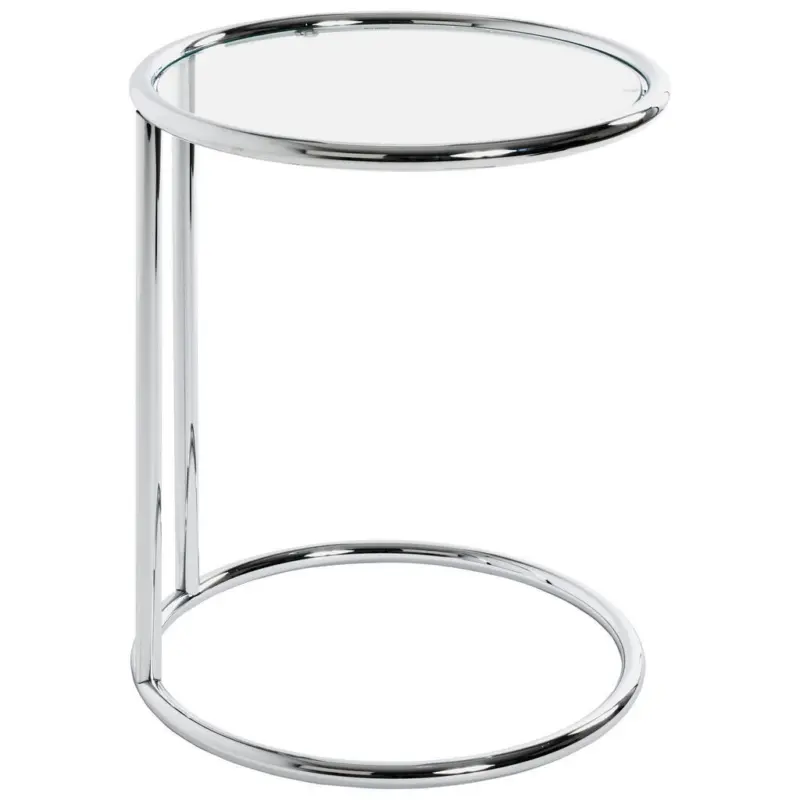 Beistelltisch in Metall, Glas 45/45/55 cm