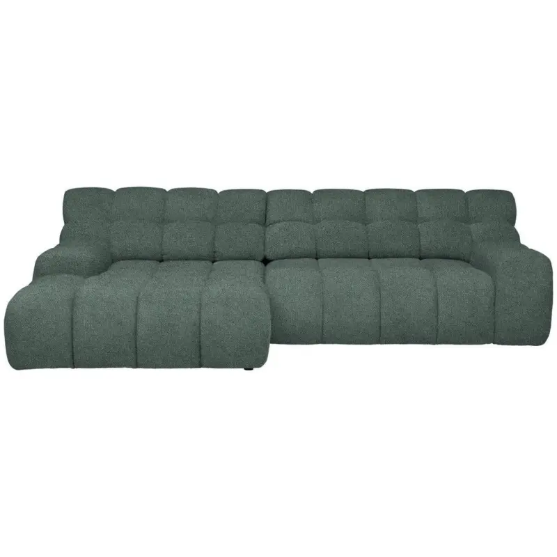 Ecksofa in Webstoff Gr&uuml;n 180/297 cm