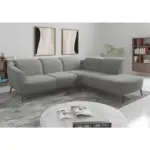 XXXLutz Lauterach - Ihr M&ouml;belhaus bei Bregenz Ecksofa ZOE E in Mikrofaser Grau 300/267 cm