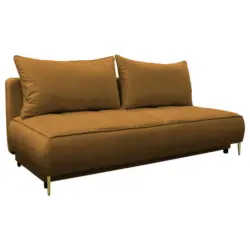 Schlafsofa in Velours Rostfarben
