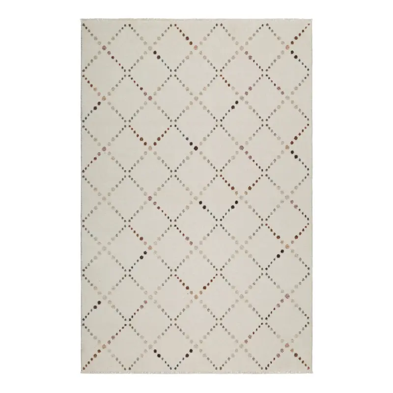 Webteppich 200/200 cm INA Creme, Beige