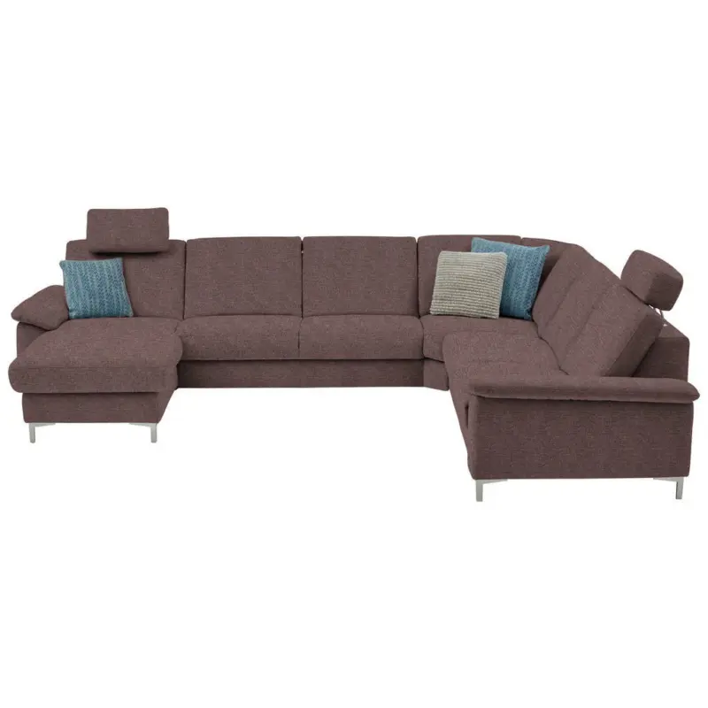 Wohnlandschaft in Chenille Braun