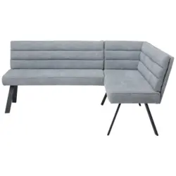 Eckbank 195/155 cm in Blau, Grau, Schwarz