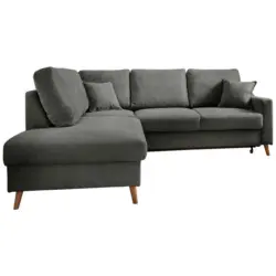 Ecksofa in Struktur Anthrazit 200/230 cm