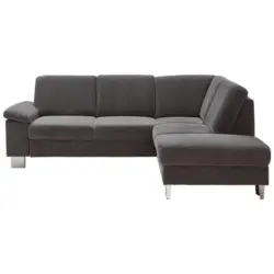 Ecksofa in Cord Anthrazit 248/200 cm