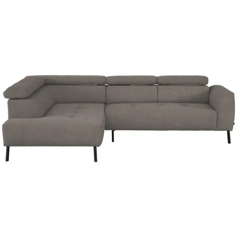 Ecksofa in Webstoff Greige 205/280 cm