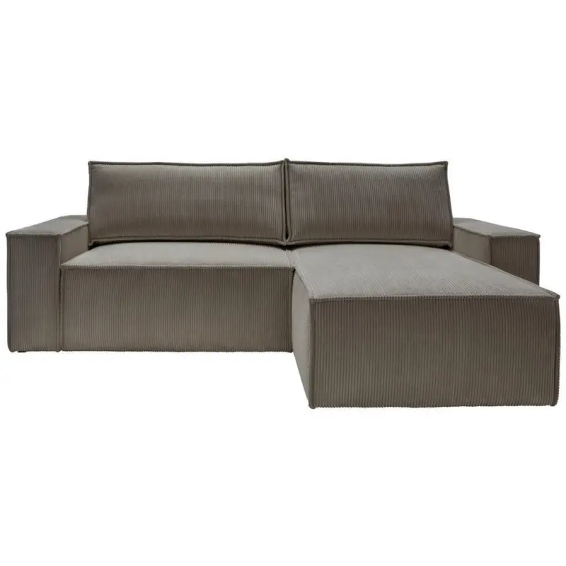 Eckschlafsofa in Samt Anthrazit