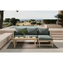 Loungegarnitur 3-teilig 198/132 cm Akazie massiv