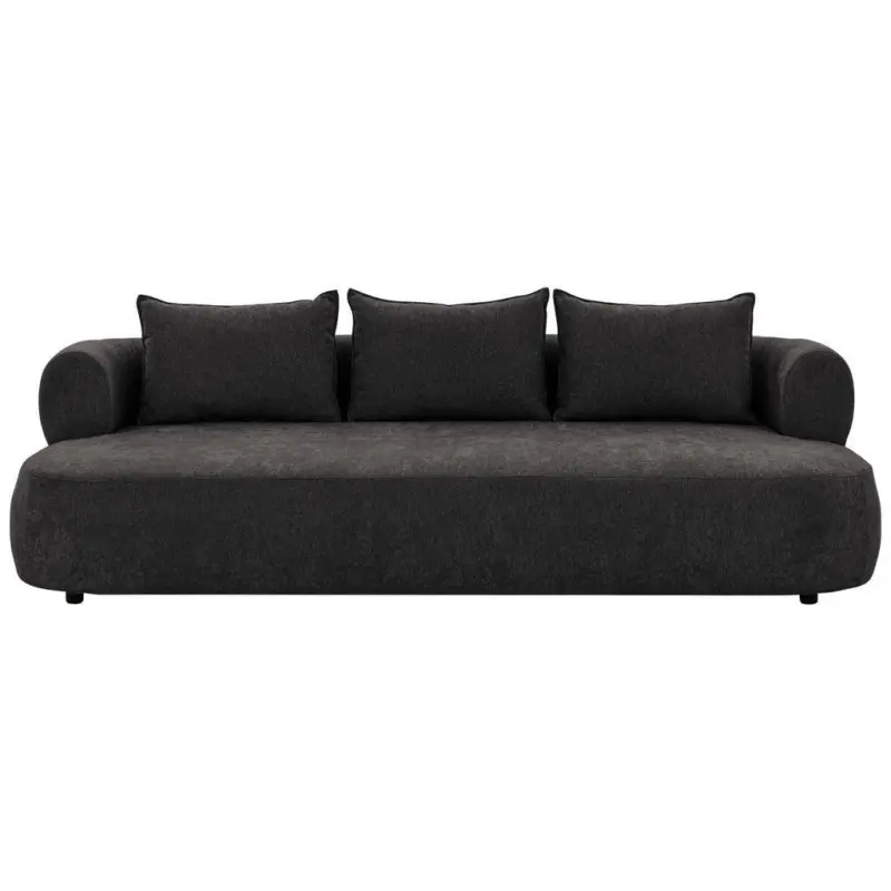 Bigsofa Ferro in Chenille Schwarz