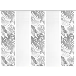 Fl&auml;chenvorhang in Grau, Wei&szlig; blickdicht