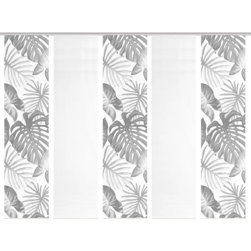 Fl&auml;chenvorhang in Grau, Wei&szlig; blickdicht