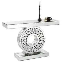 Konsolentisch in Glas, Holzwerkstoff 120/35,5/80 cm