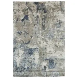 Orientteppich 70/140 cm Infinity Anthrazit, Silberfarben