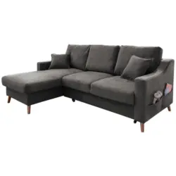 Ecksofa in Struktur Anthrazit 150/228 cm