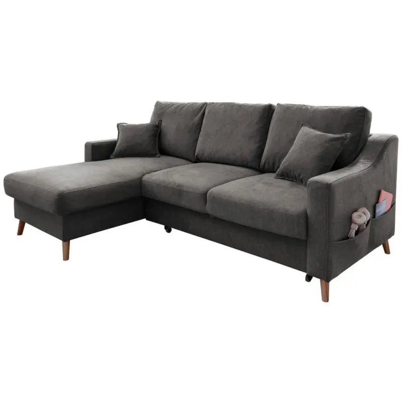 Ecksofa in Struktur Anthrazit 150/228 cm