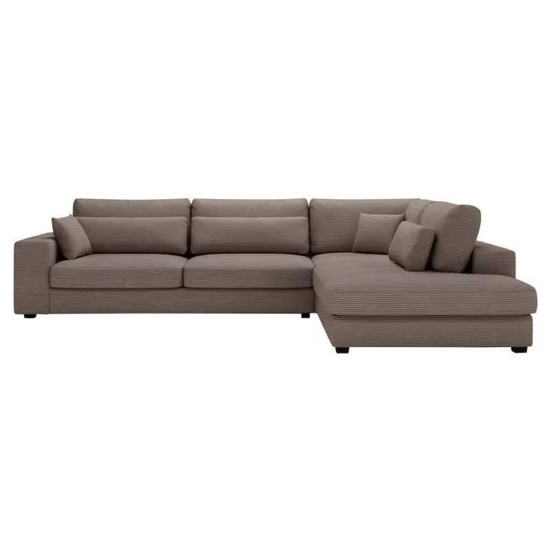 Ecksofa in Cord Braun 314/250 cm
