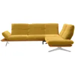 XXXLutz Lauterach - Ihr M&ouml;belhaus bei Bregenz Ecksofa in Flachgewebe Currygelb 277/209 cm