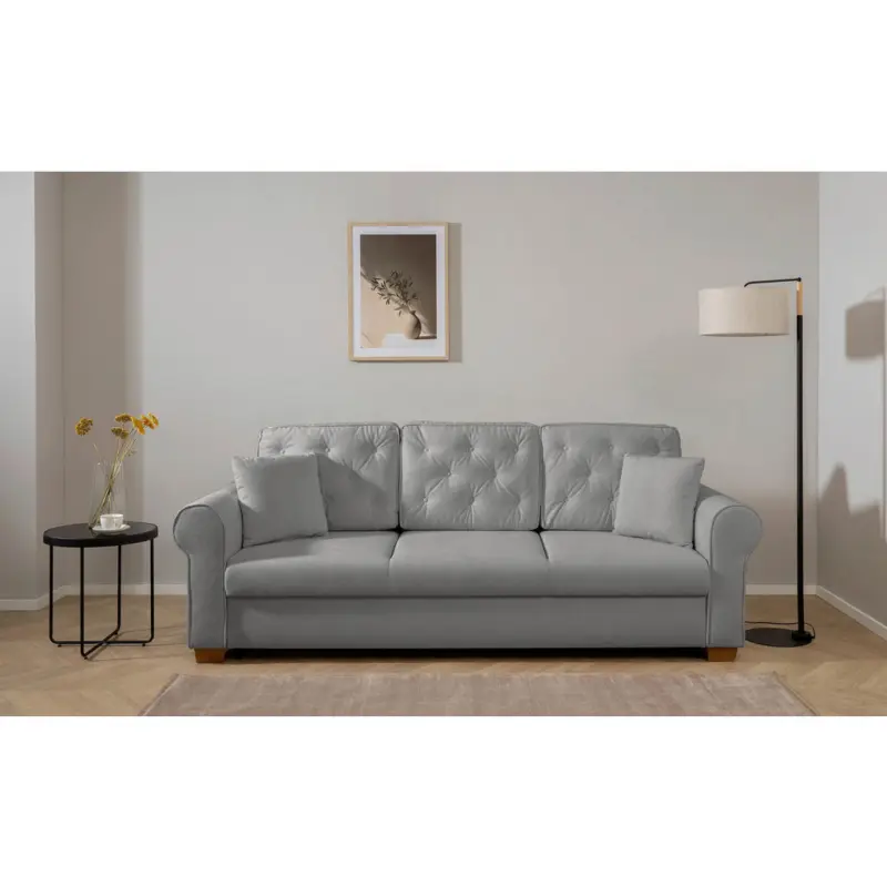 Schlafsofa Arles in Boucl&eacute; Grau