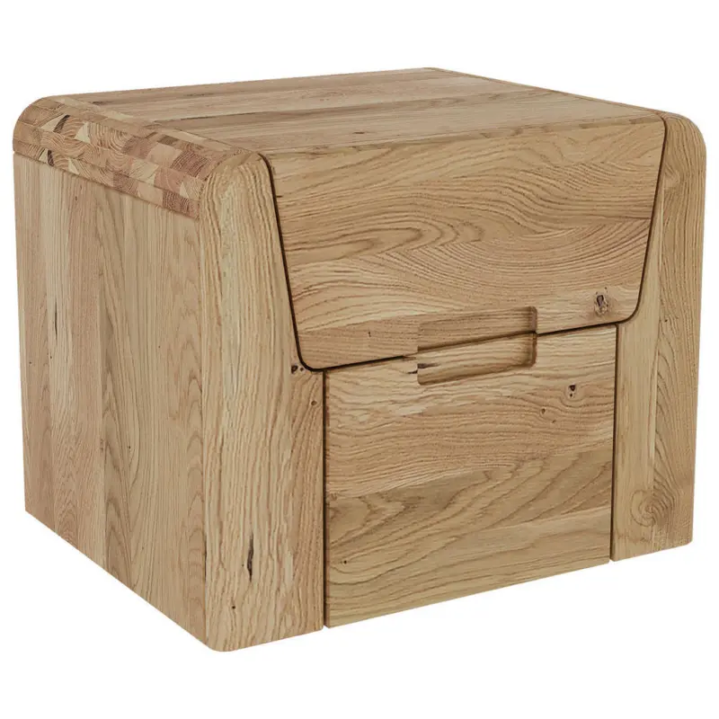 Nachtk&auml;stchen in vollmassiv Wildeiche Naturfarben, Wildeiche