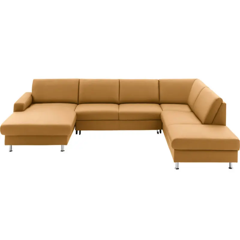 Wohnlandschaft in Echtleder Gelb