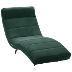 Relaxliege in Webstoff Waldgr&uuml;n