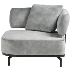 Sessel in Samt Hellgrau