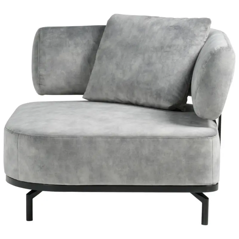 Sessel in Samt Hellgrau