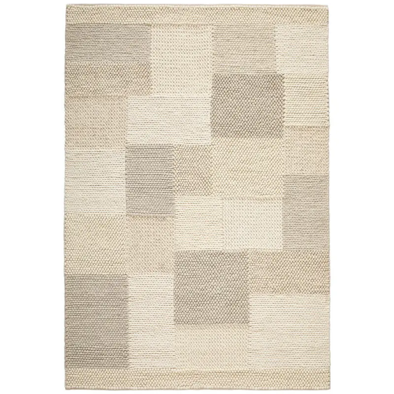Handwebteppich 130/190 cm Nordic Wei&szlig;