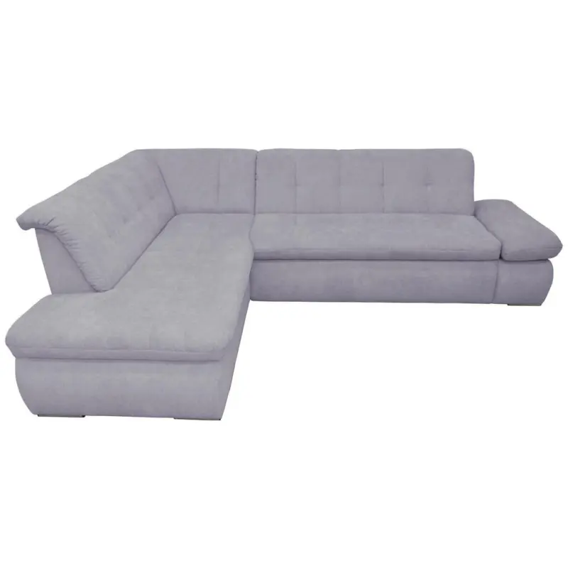 Ecksofa in Mikrofaser Grau 216/273 cm